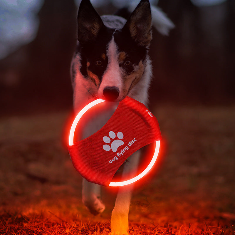 Dog Flying Discs Light Glowing LED For Pets